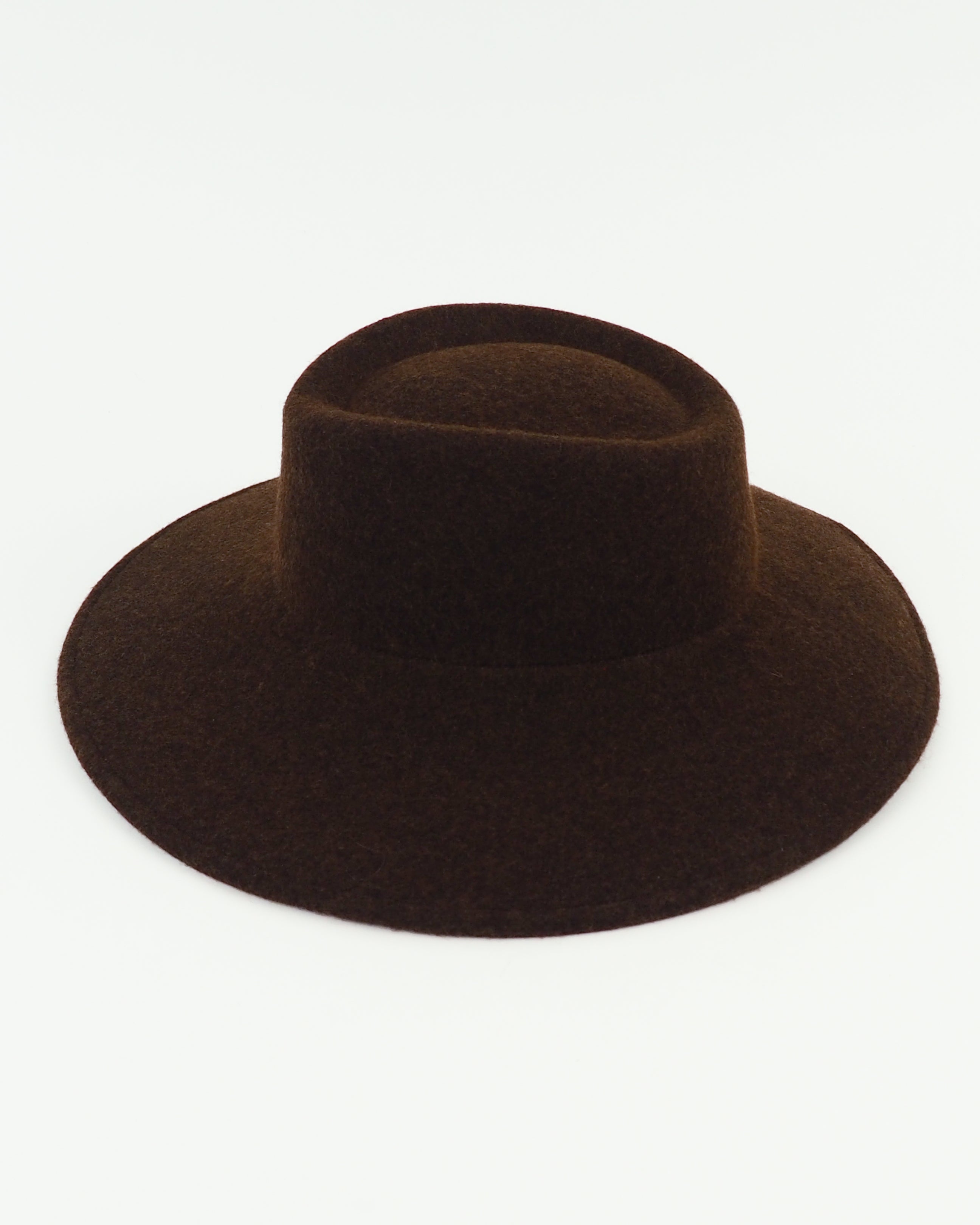 Dai Hat in Brown Melange Wool - CLYDE