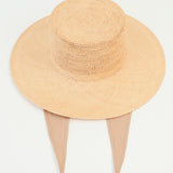 Cielo Hat w. Shade in Tan Toquilla Straw - CLYDE