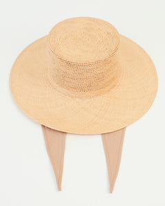 Cielo Hat w. Shade in Tan Toquilla Straw - CLYDE
