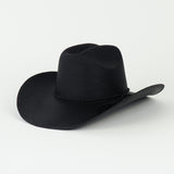 Cowboy Hat in Black Toquilla Straw - CLYDE