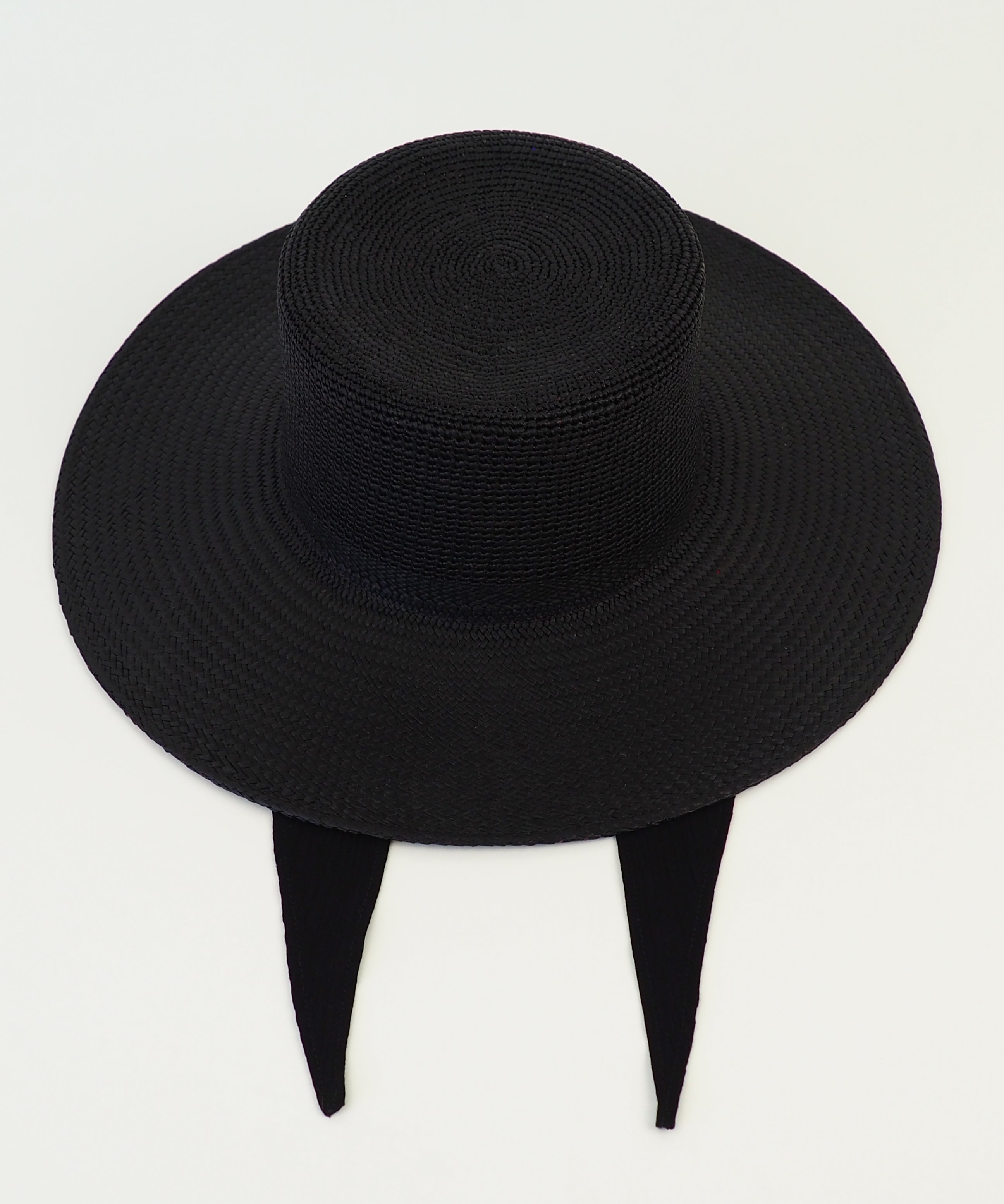 Cielo Hat in Black Toquilla Straw - CLYDE