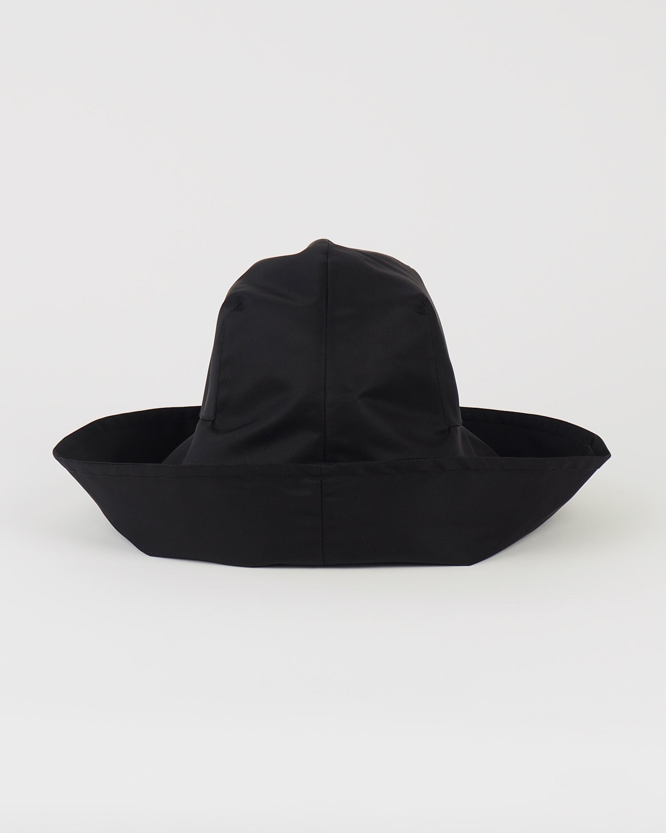 Iona Hat in Black Flight Satin - CLYDE