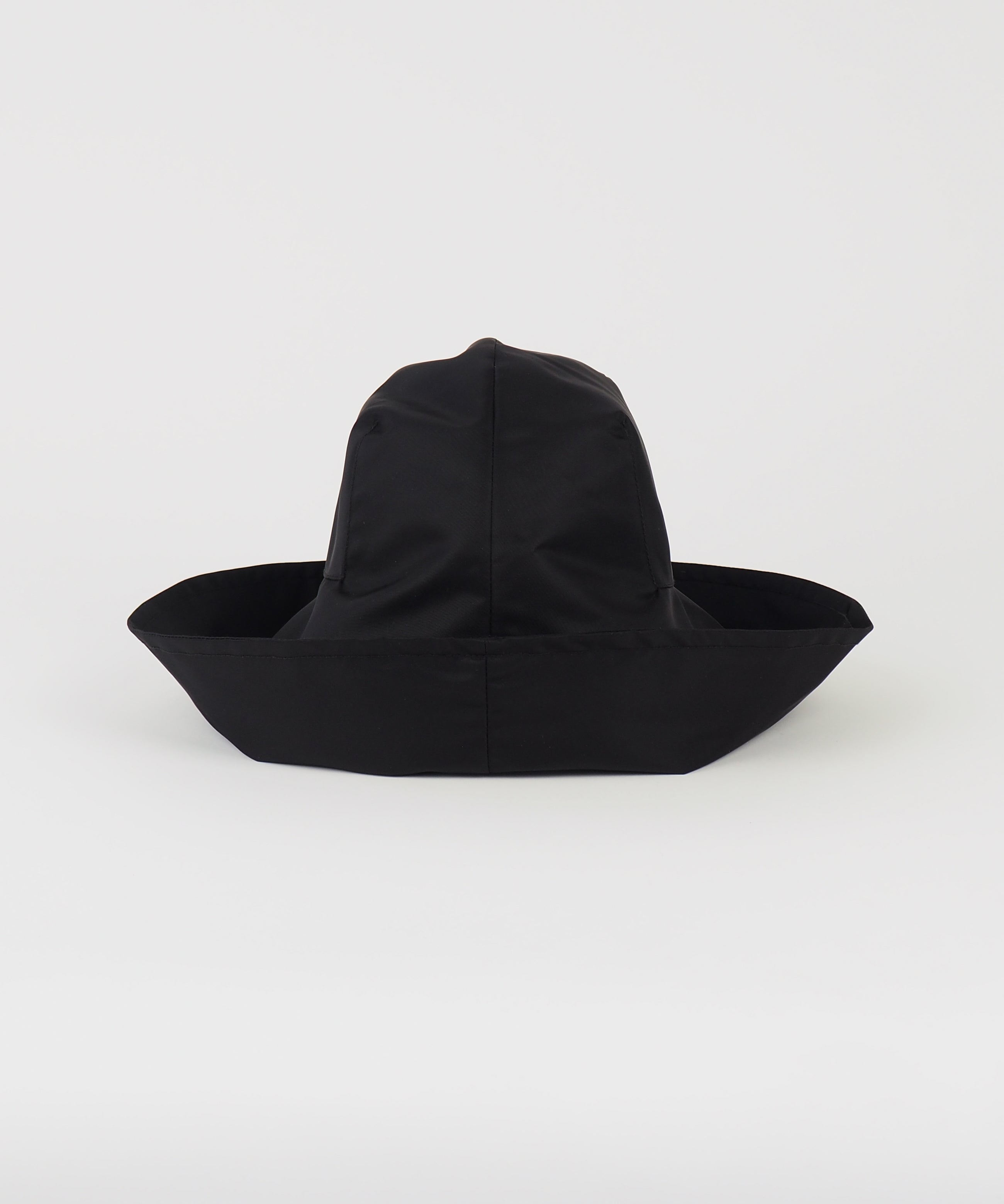Iona Hat in Black Flight Satin - CLYDE