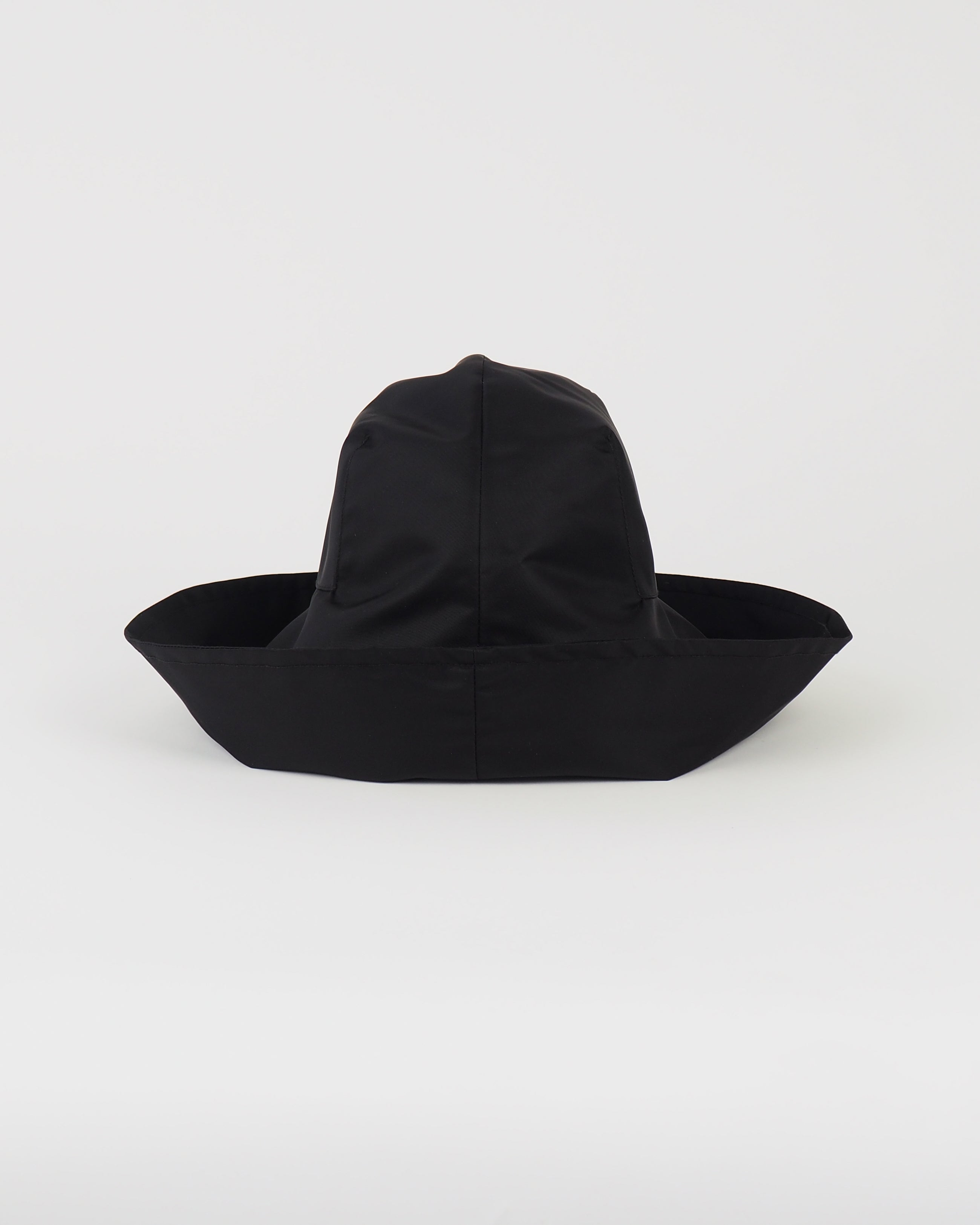Iona Hat in Black Flight Satin - CLYDE