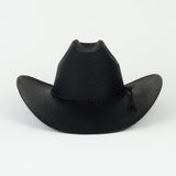 Cowboy Hat in Black Toquilla Straw - CLYDE