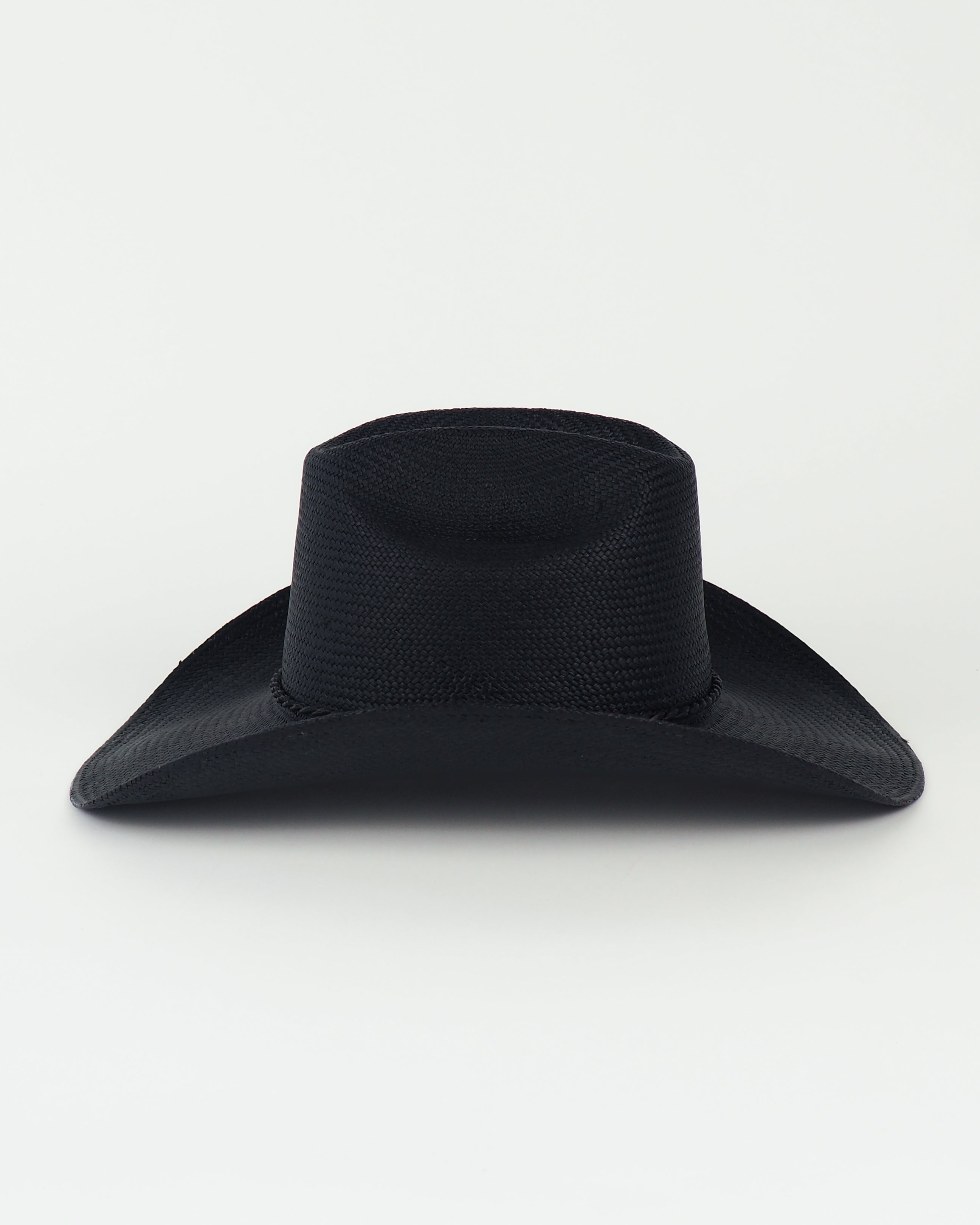 Cowboy Hat in Black Toquilla Straw - CLYDE