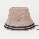 Aries Hat in Grey w. Navy Stripes - CLYDE