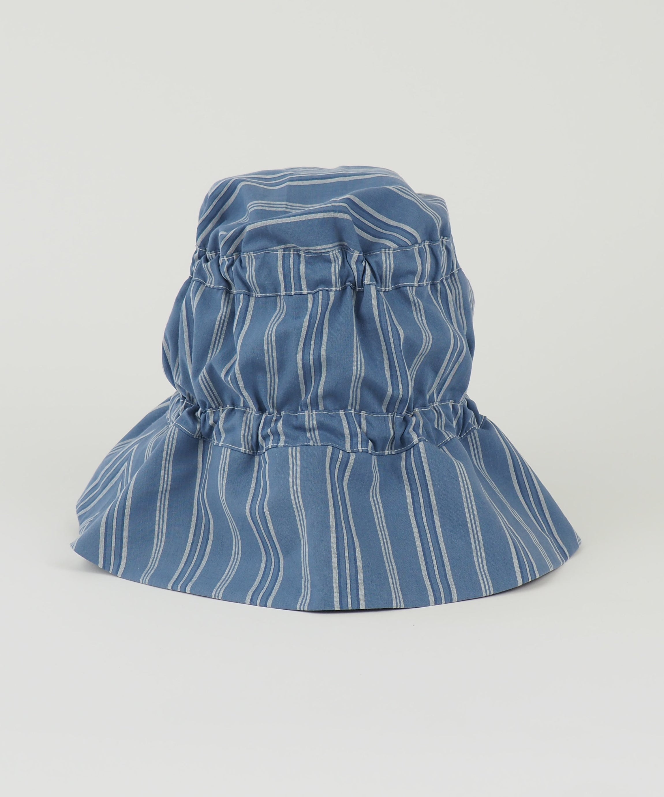 Moth Hat in Blue Stripe Poplin - CLYDE