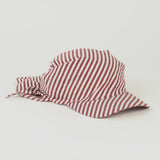 Brim Scarf in Wine White Stripe Poplin - CLYDE