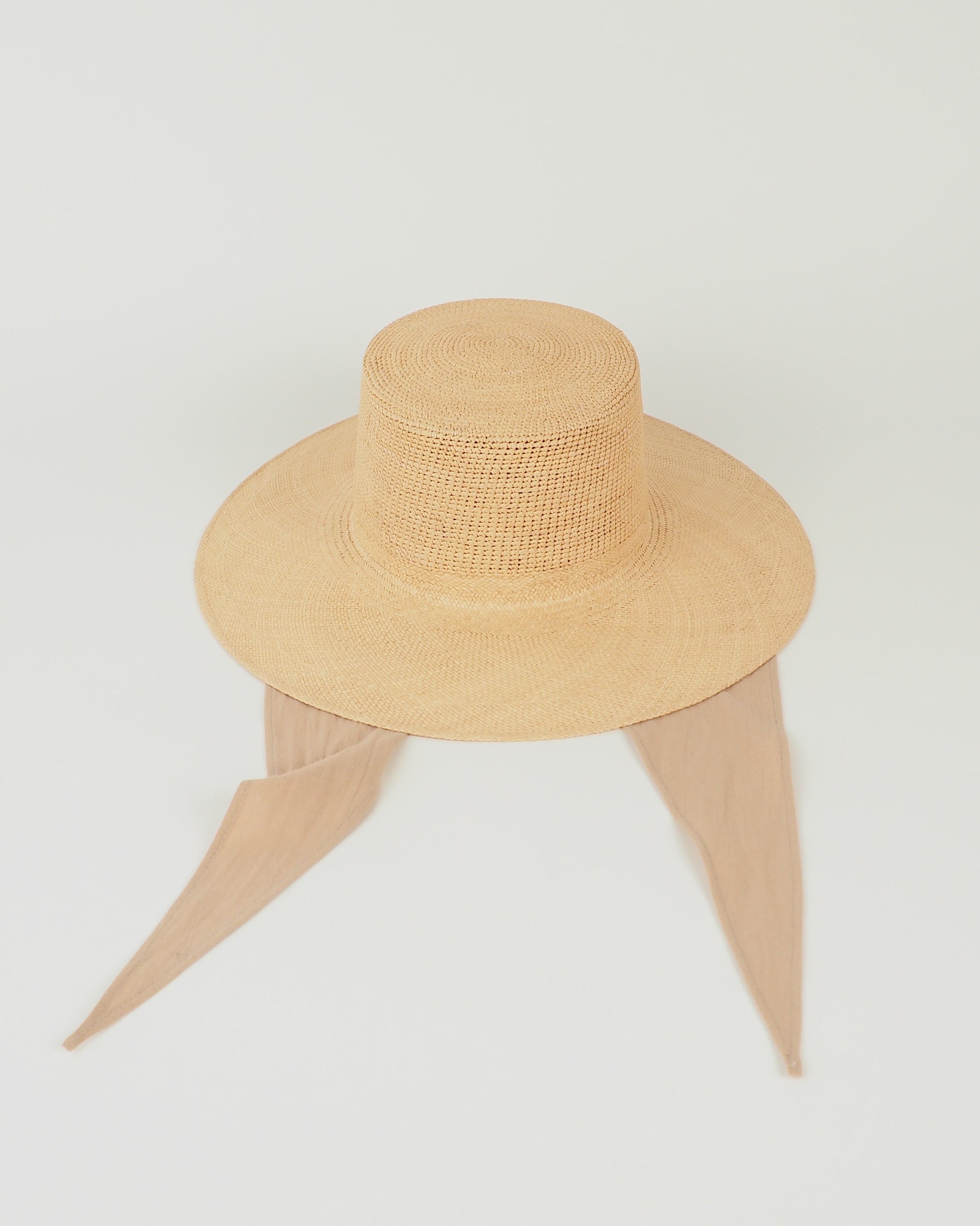 Cielo Hat w. Shade in Tan Toquilla Straw - CLYDE