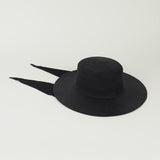 Cielo Hat w. Shade in Black Toquilla Straw - CLYDE