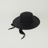 Cielo Hat w. Shade in Black Toquilla Straw - CLYDE