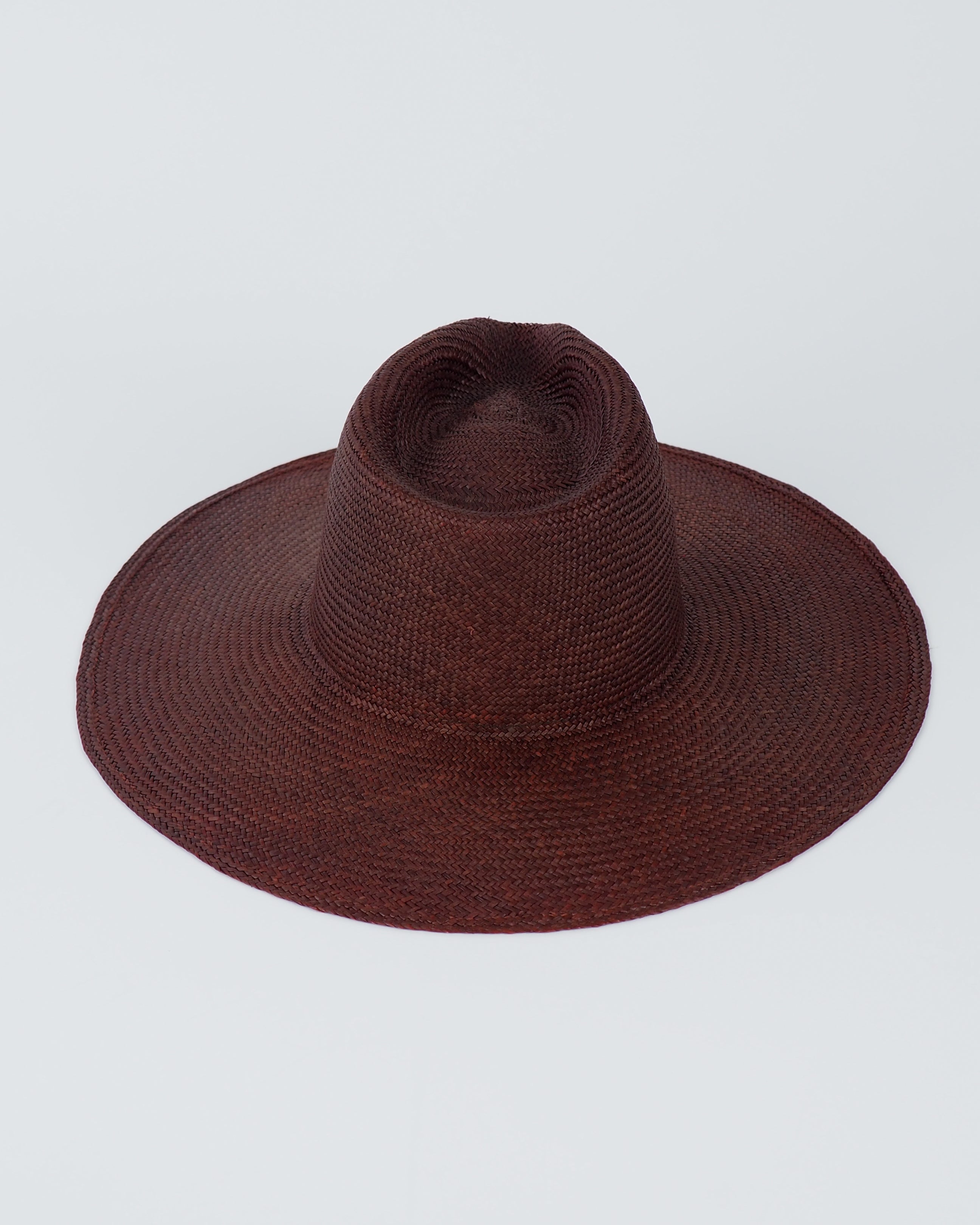 Caro Hat w. Neck Shade in Earth Brown Toquilla Straw - CLYDE