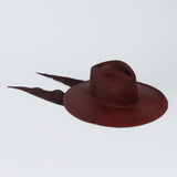 Caro Hat w. Neck Shade in Earth Brown Toquilla Straw - CLYDE