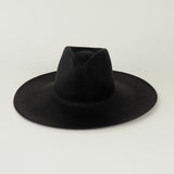 Caro Hat w. Neck Shade in Black Toquilla Straw - CLYDE