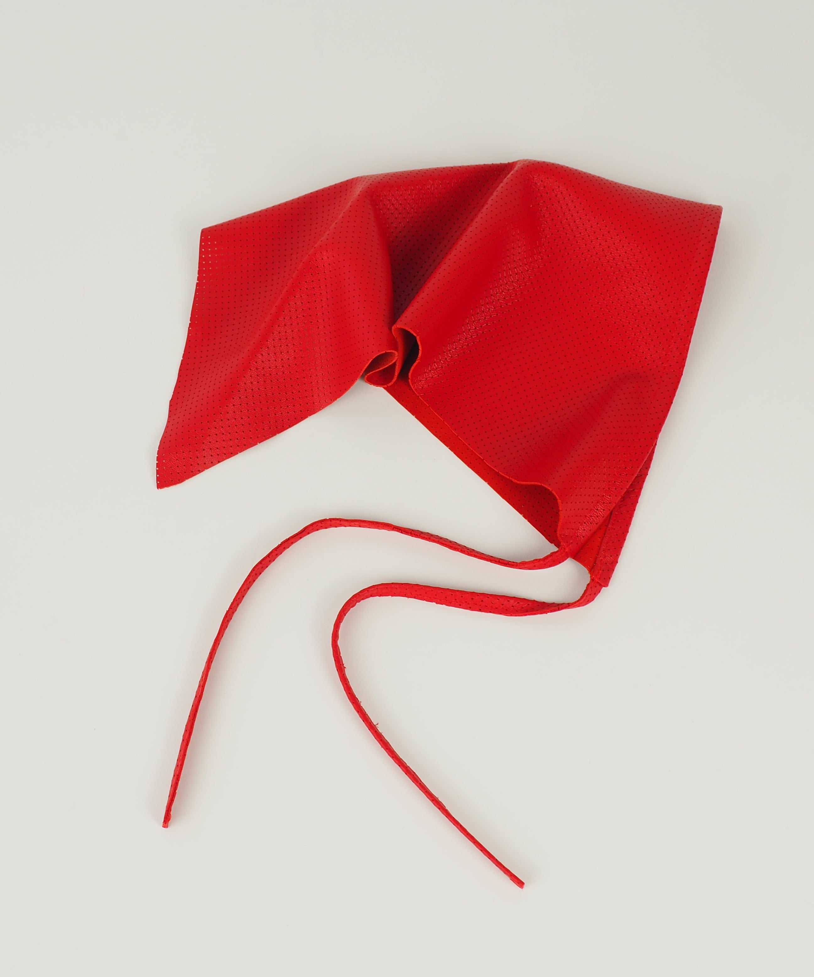 Vita Scarf in Red Perforated Lambskin - CLYDE