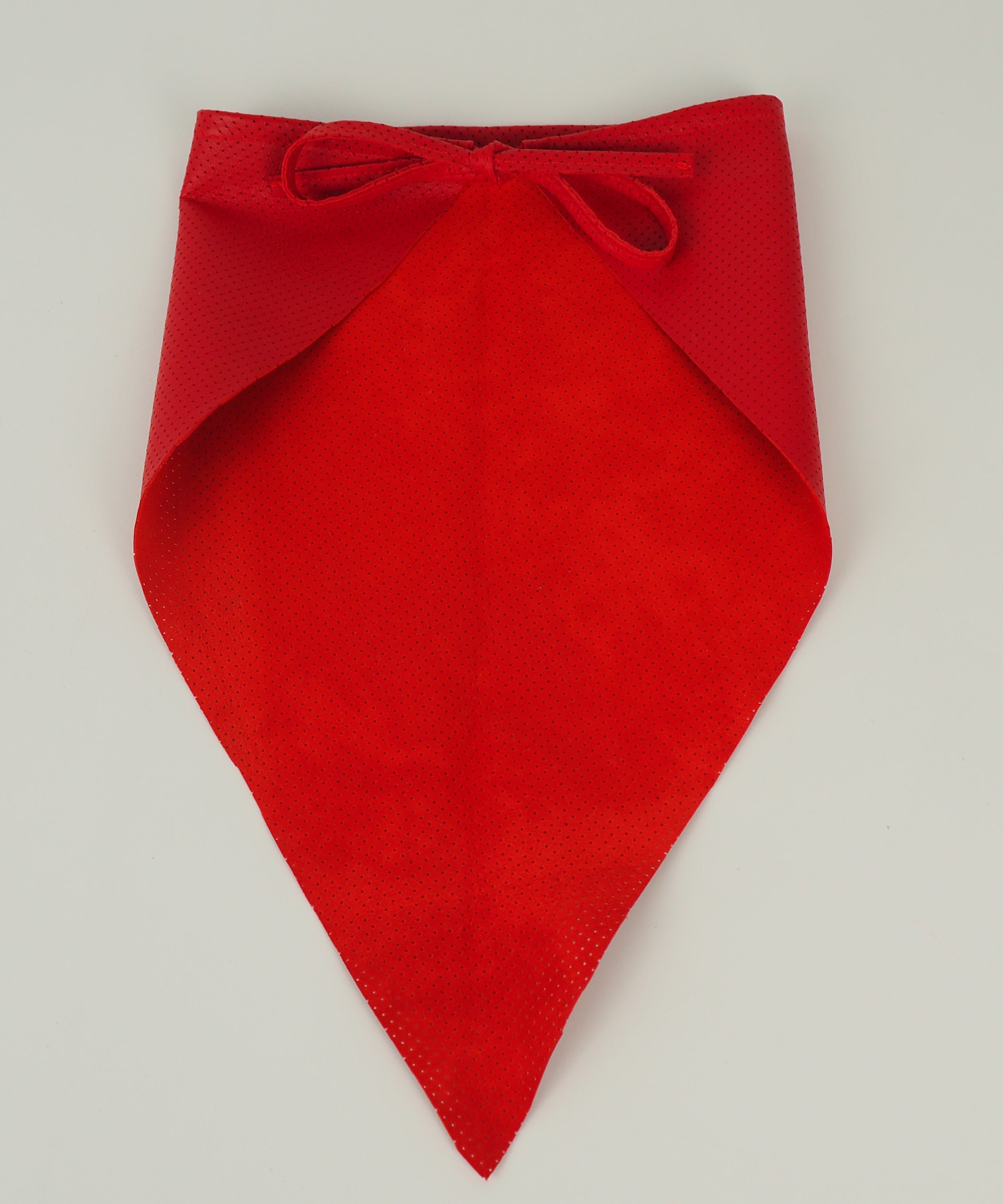Vita Scarf in Red Perforated Lambskin - CLYDE