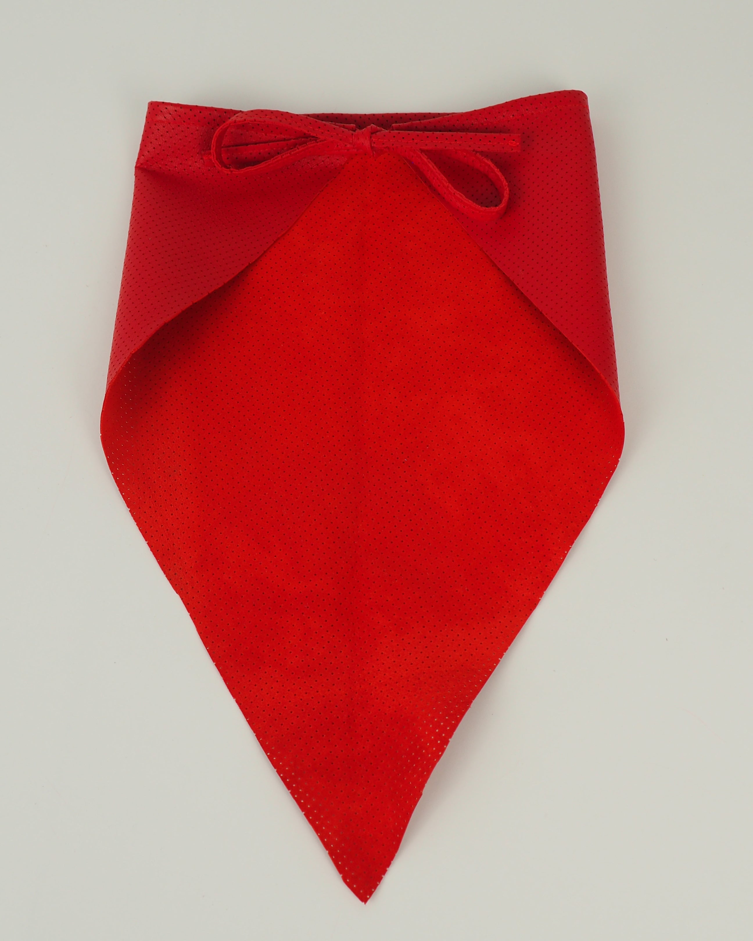 Vita Scarf in Red Perforated Lambskin - CLYDE