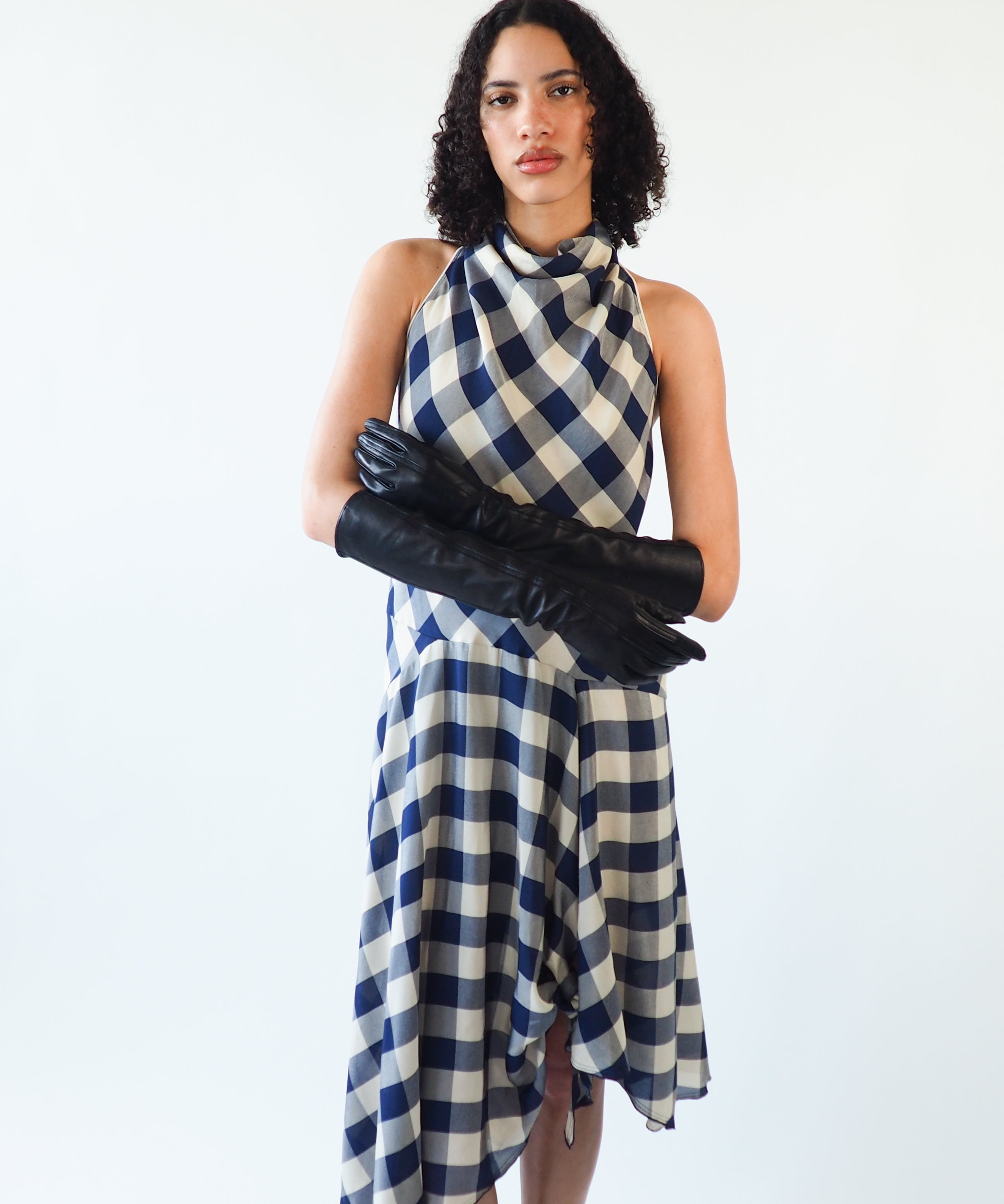 Racing Gloves in Black w. Black Stripe - CLYDE