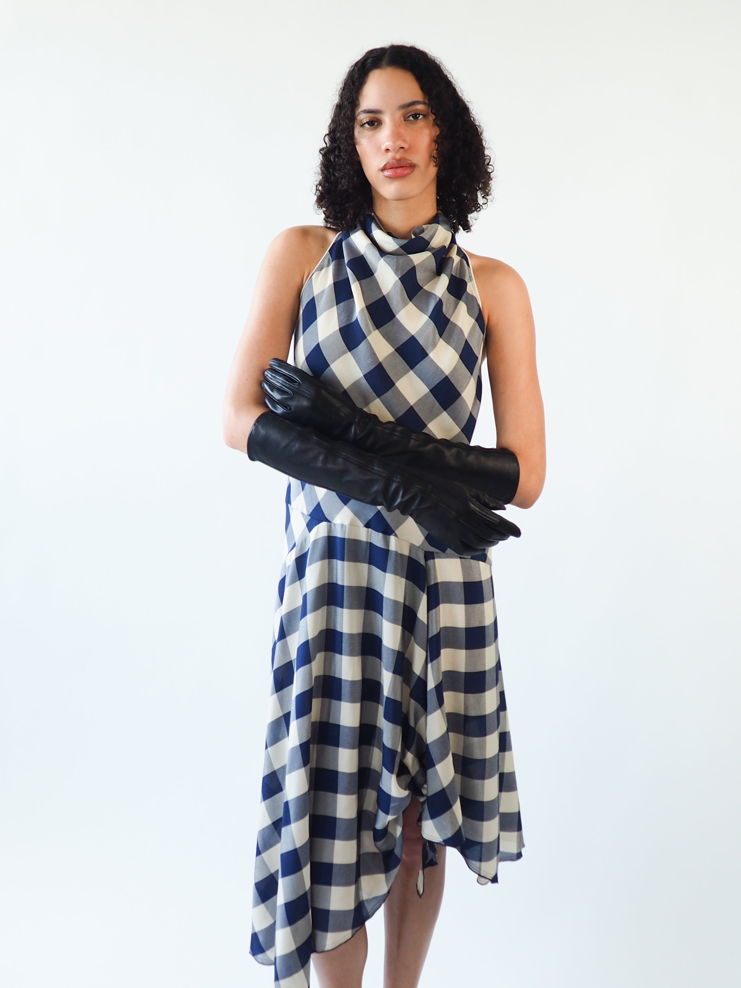 Racing Gloves in Black w. Black Stripe - CLYDE