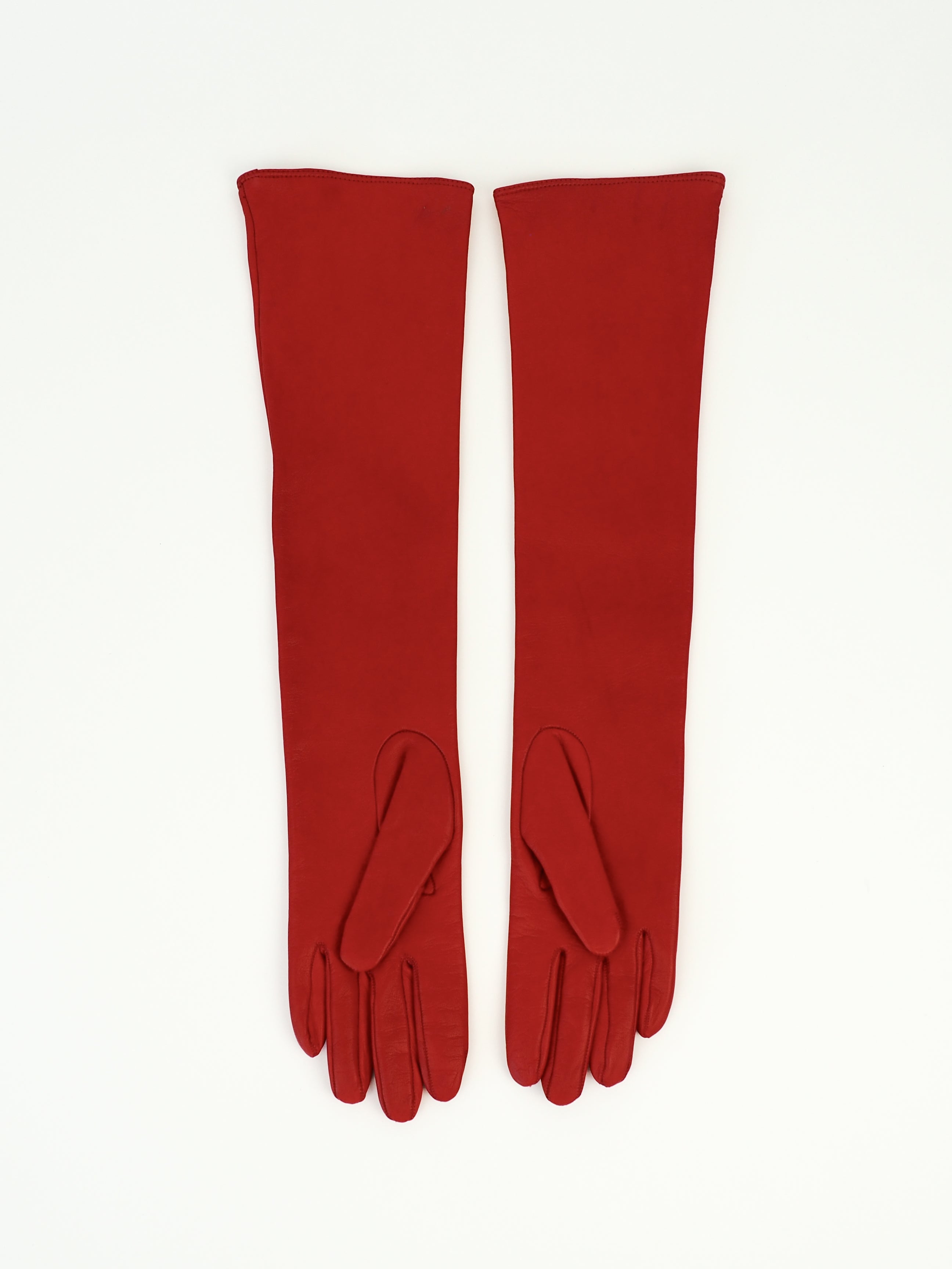 Racing Gloves in Red Nappa Lambskin w. Black Stripes - CLYDE