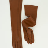 Racing Gloves in Caramel Nappa Lambskin w. Tonal Stripes - CLYDE