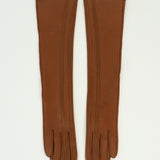Racing Gloves in Caramel Nappa Lambskin w. Tonal Stripes - CLYDE