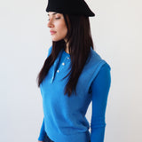 Sazy Beret in Black Wool - CLYDE