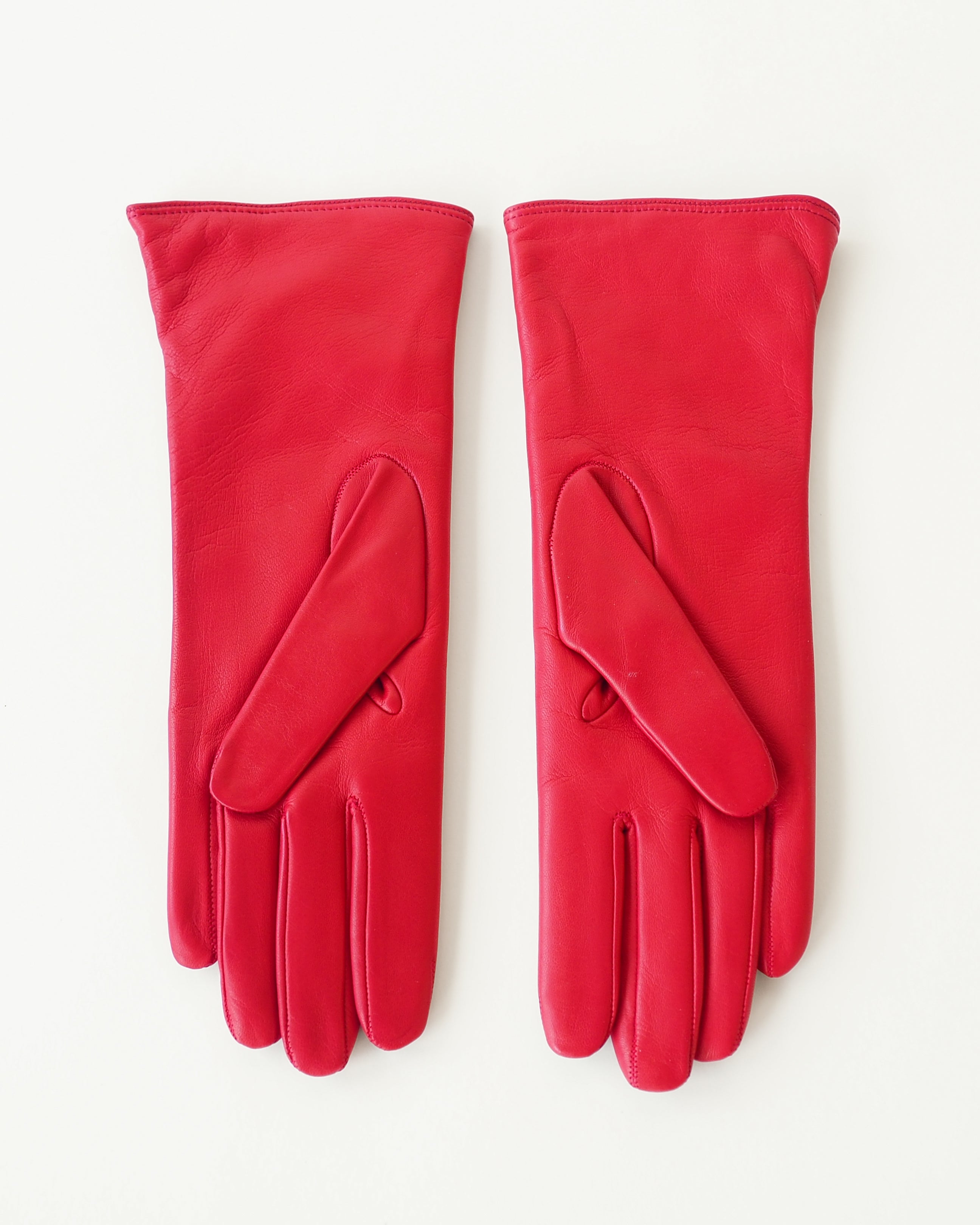 Short Racing Gloves in Racer Red w. Black Stripes - CLYDE