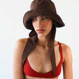 Swim Bucket in Brown Nylon - CLYDE