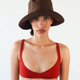 Swim Bucket in Brown Nylon - CLYDE