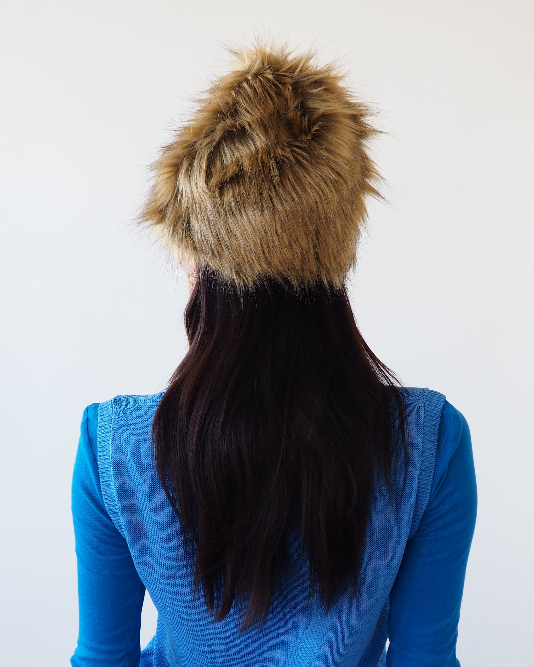 Faux Fur Toque Hat in Tan Fox - CLYDE