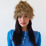 Faux Fur Toque Hat in Tan Fox - CLYDE