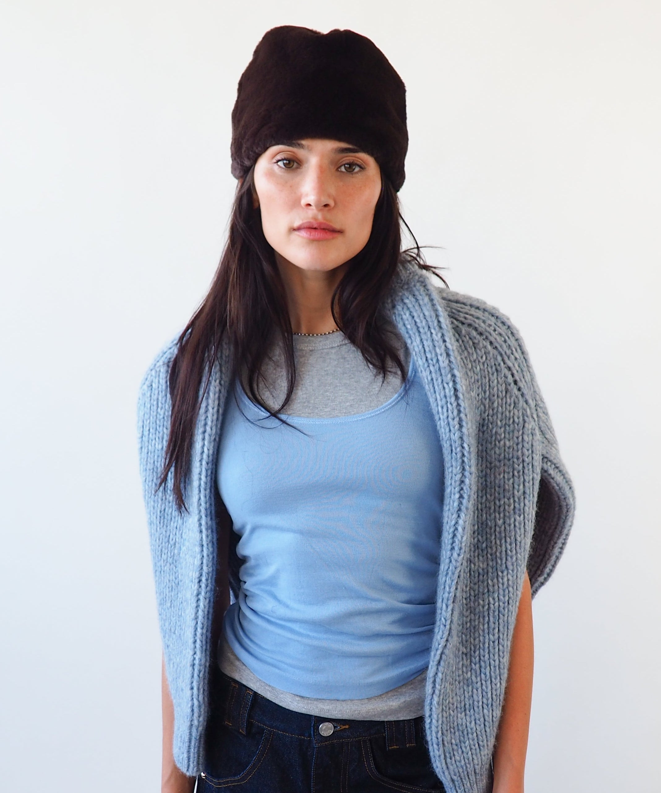 Faux Fur Toque in Mink - CLYDE