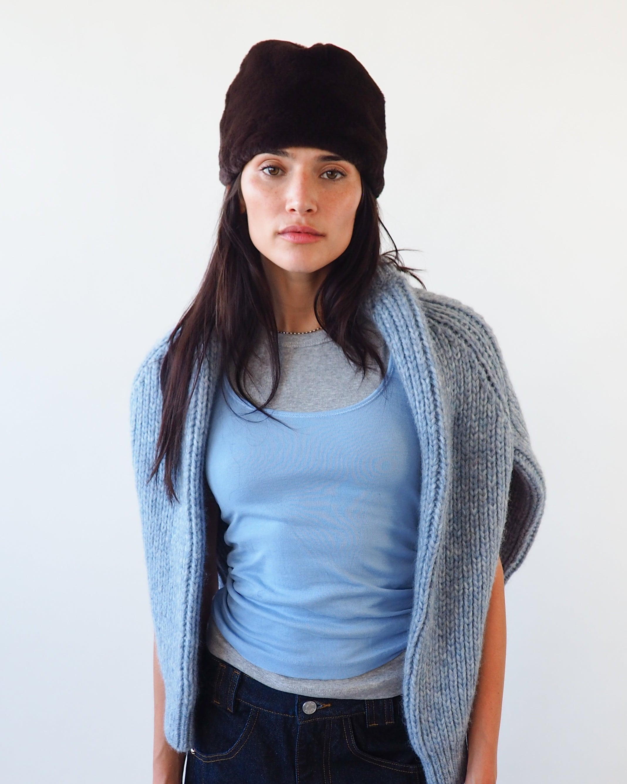Faux Fur Toque in Mink - CLYDE