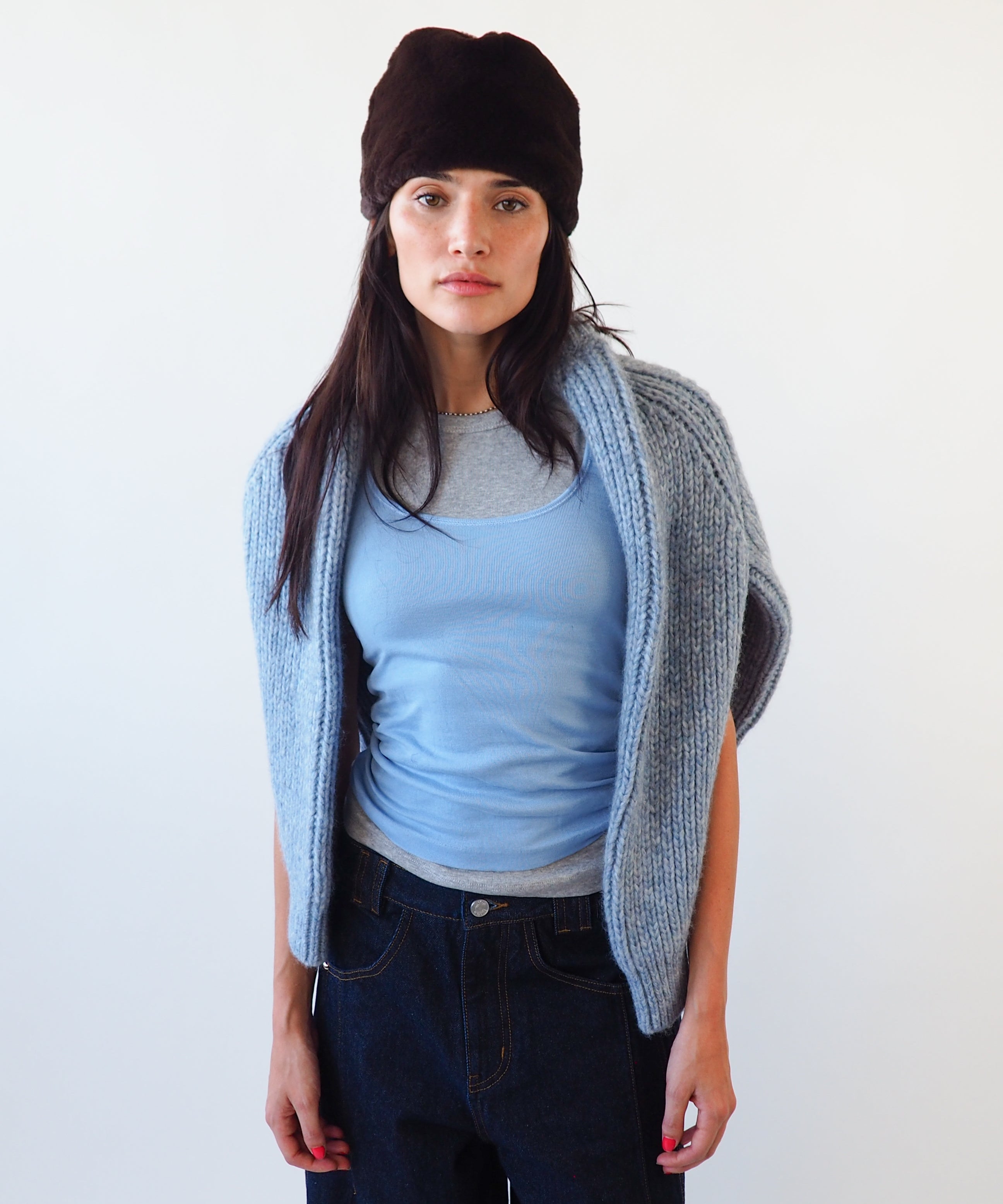 Faux Fur Toque in Mink - CLYDE