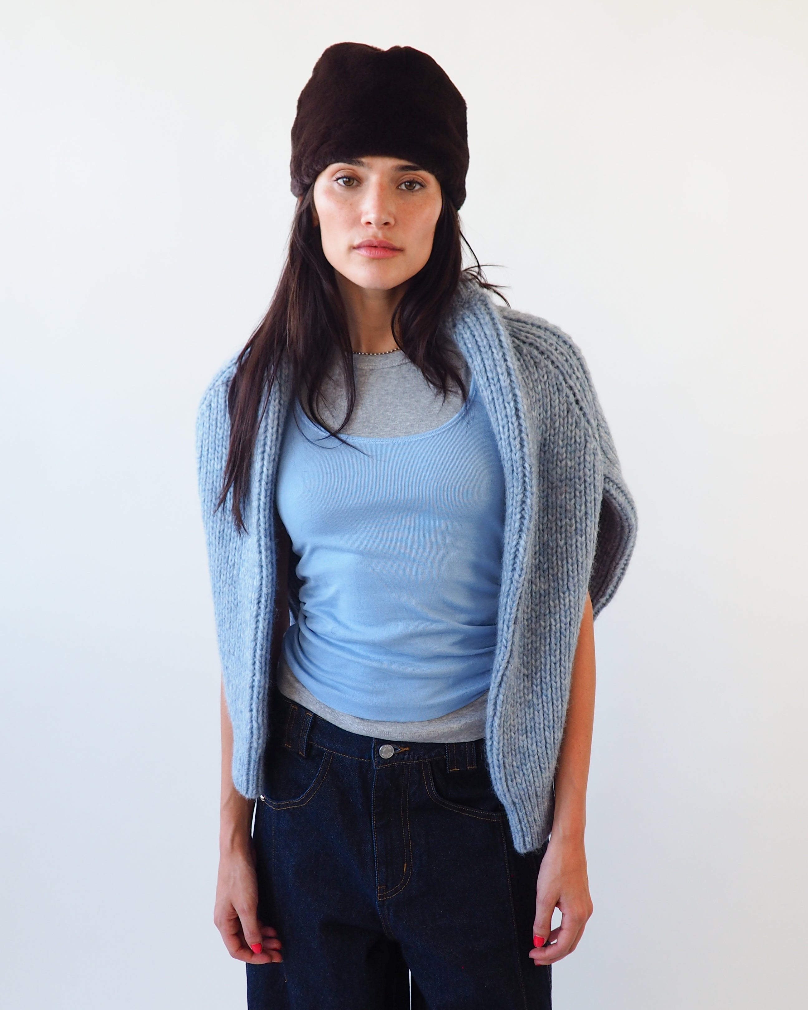 Faux Fur Toque in Mink - CLYDE