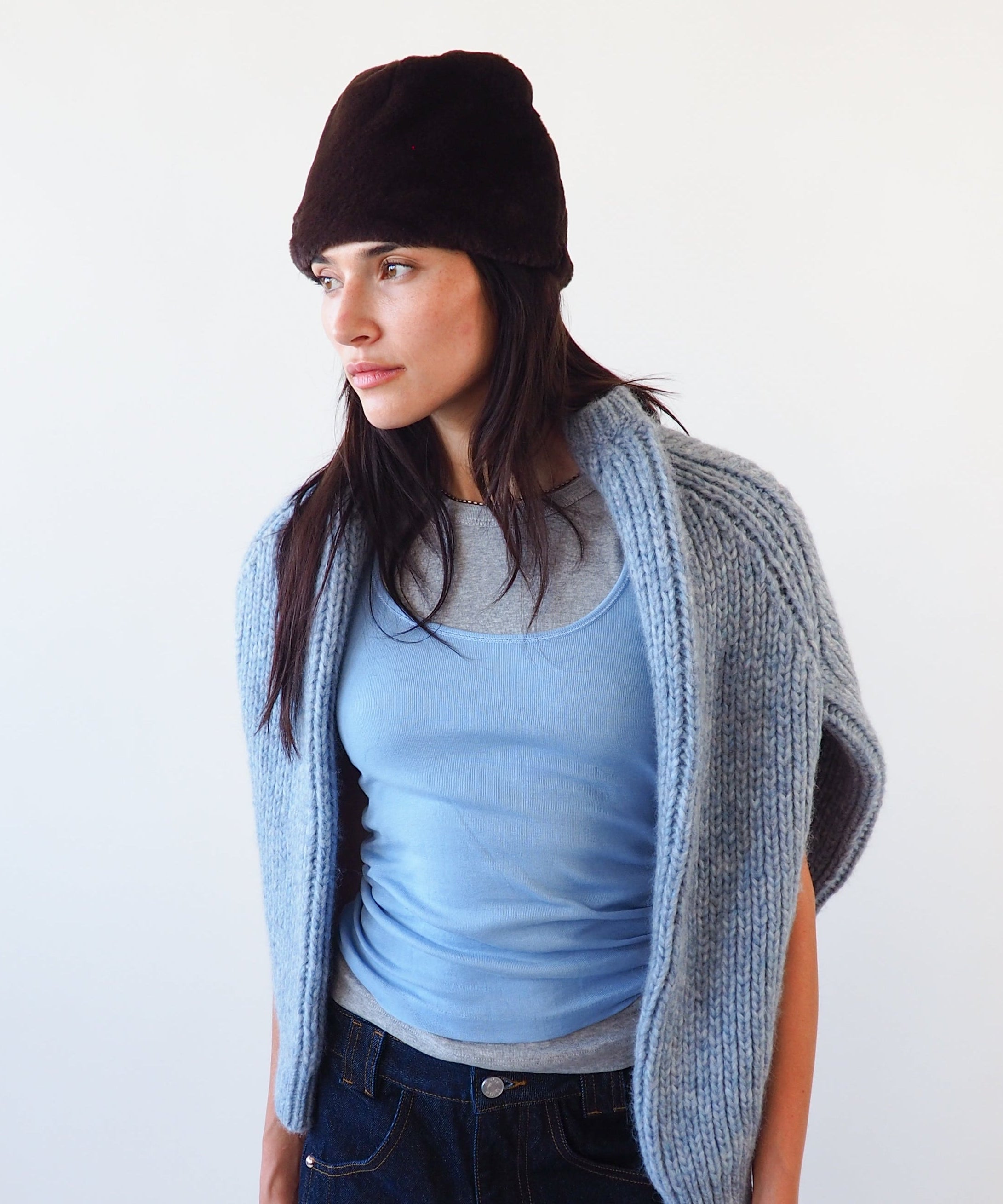 Faux Fur Toque in Mink - CLYDE