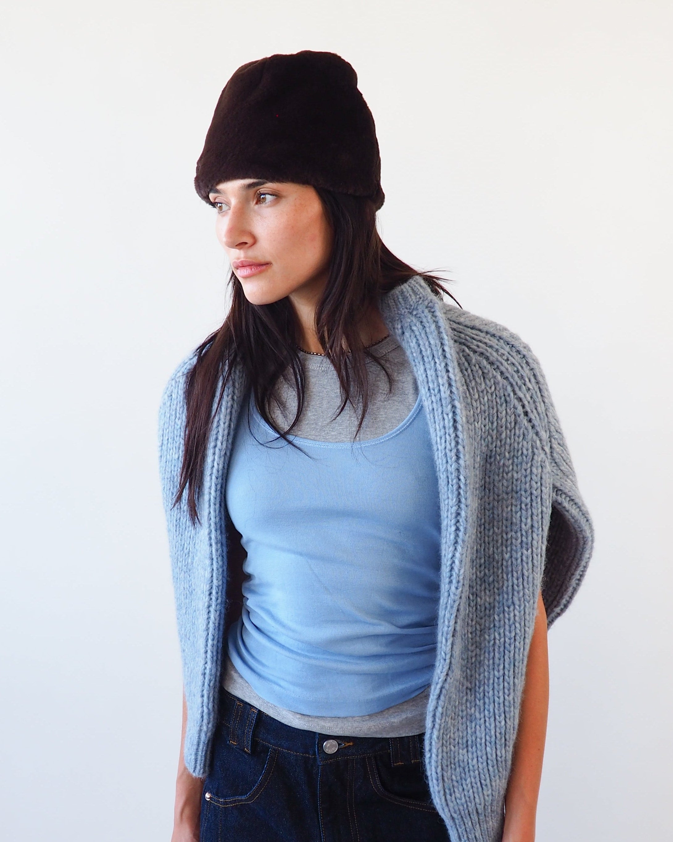 Faux Fur Toque in Mink - CLYDE