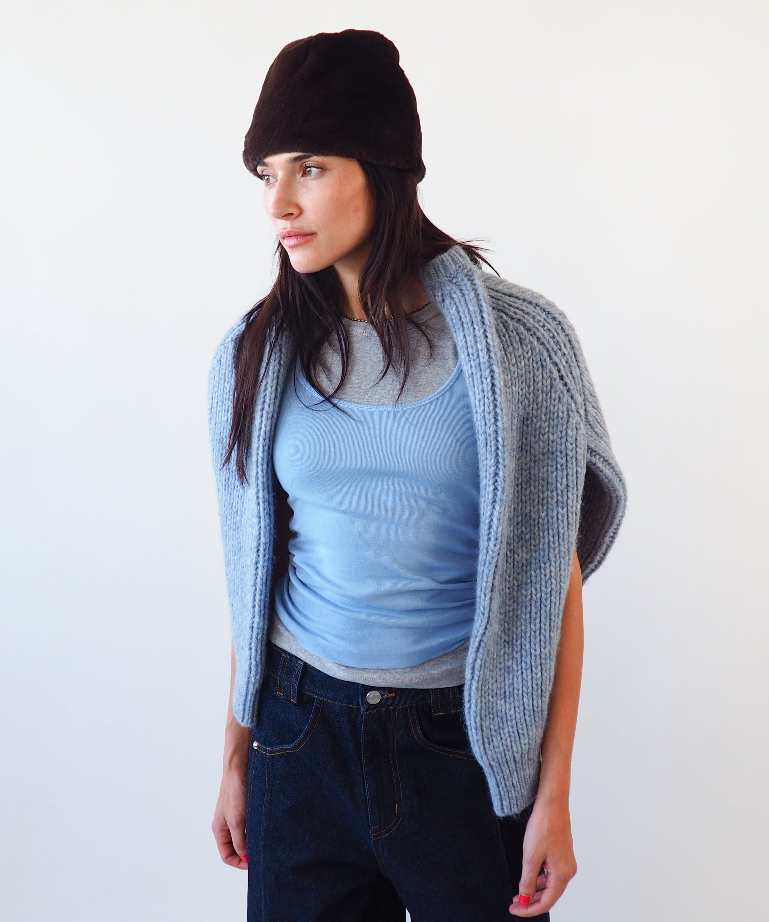 Faux Fur Toque in Mink - CLYDE