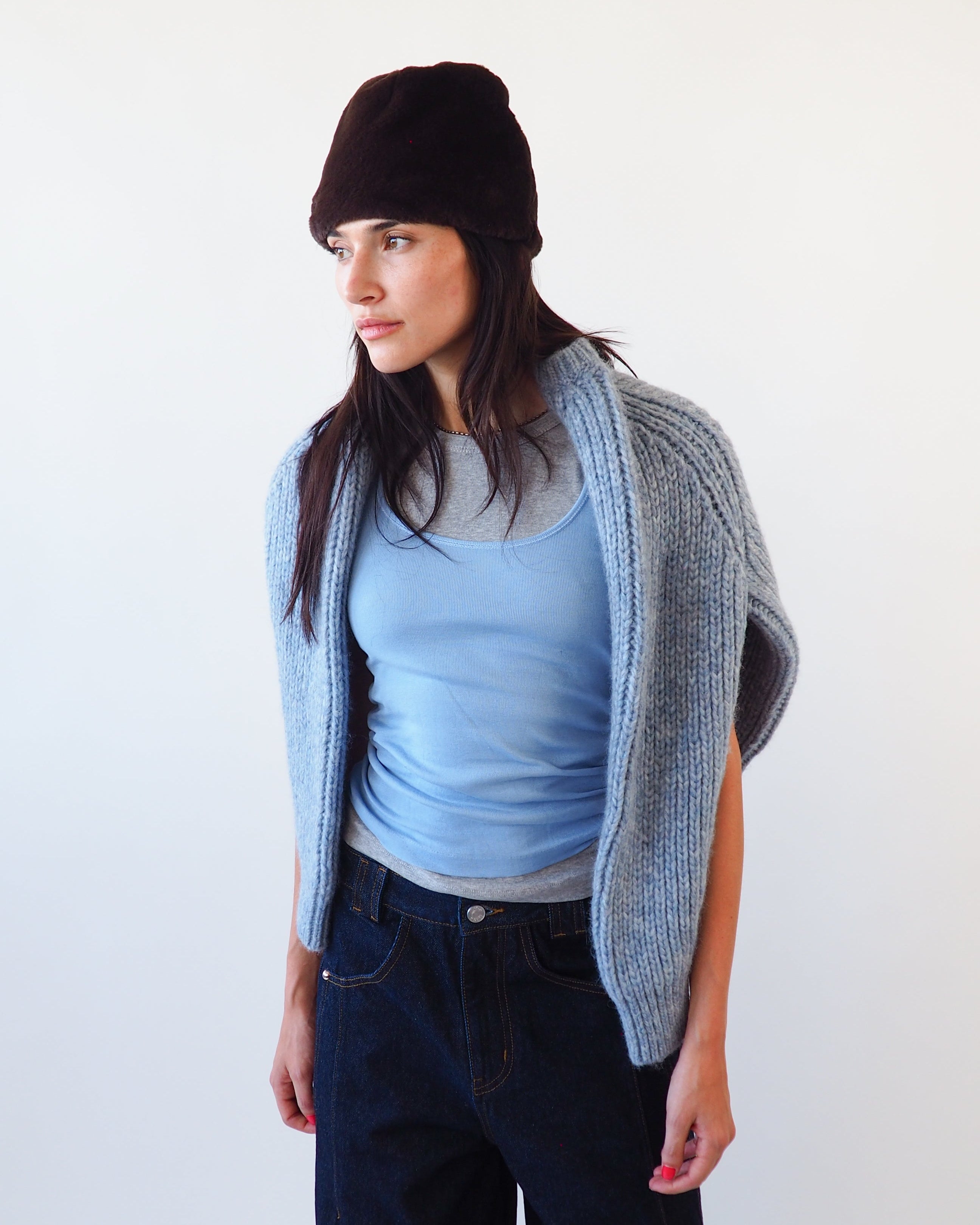 Faux Fur Toque in Mink - CLYDE