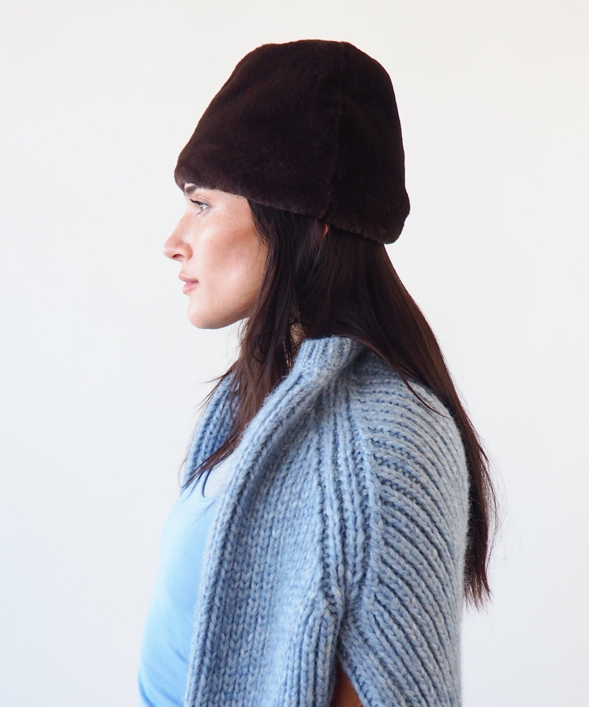 Faux Fur Toque in Mink - CLYDE