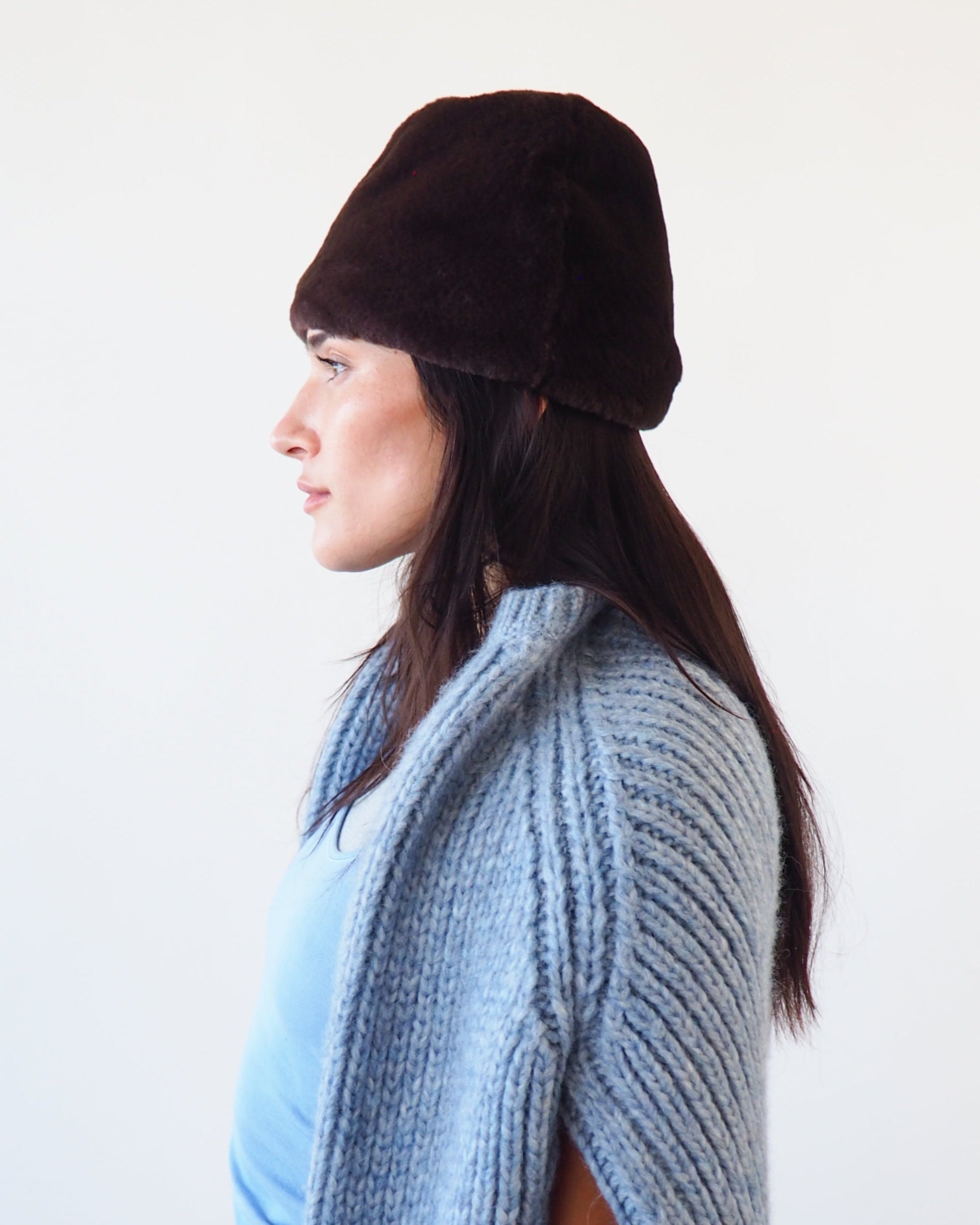 Faux Fur Toque in Mink - CLYDE