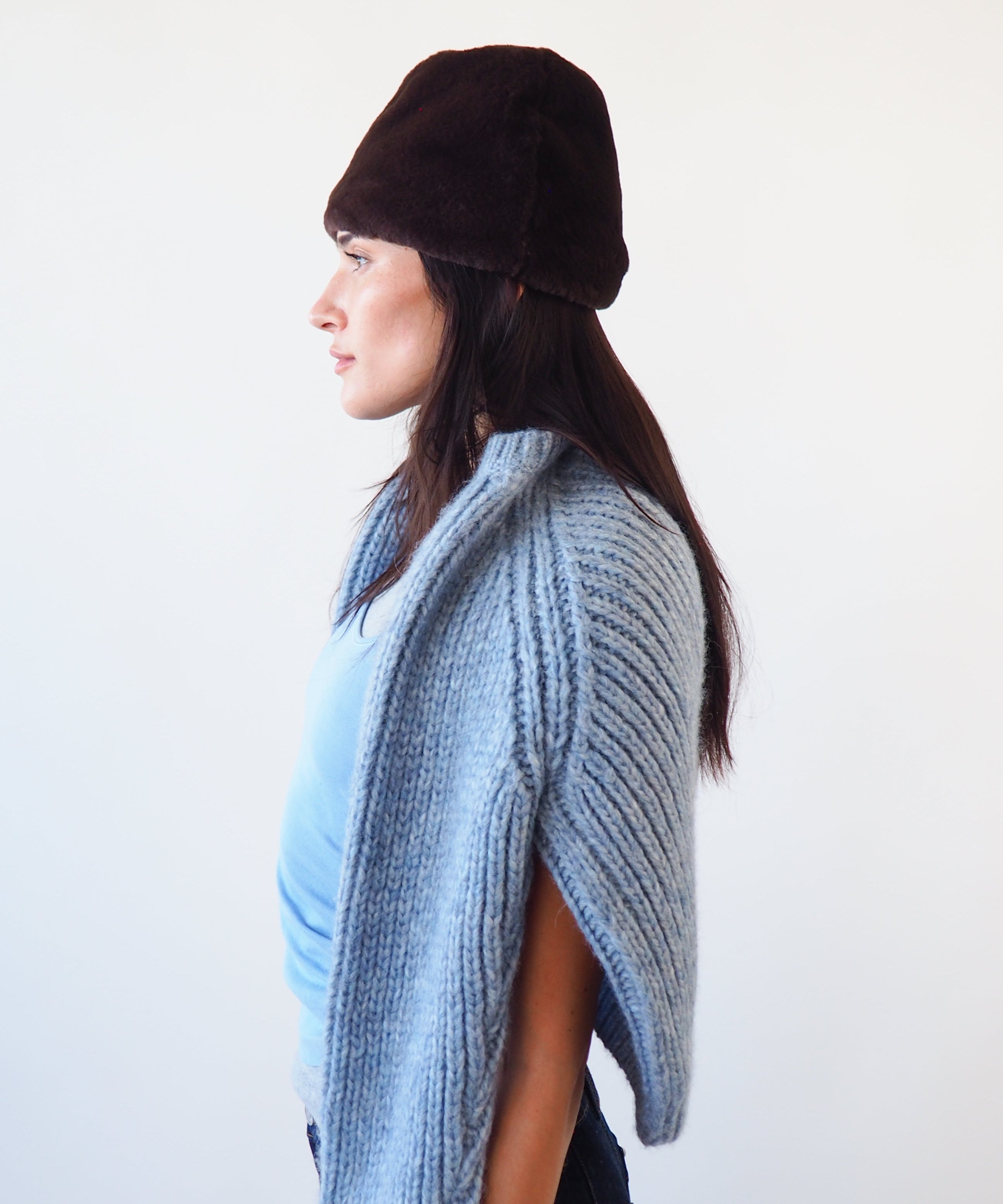 Faux Fur Toque in Mink - CLYDE