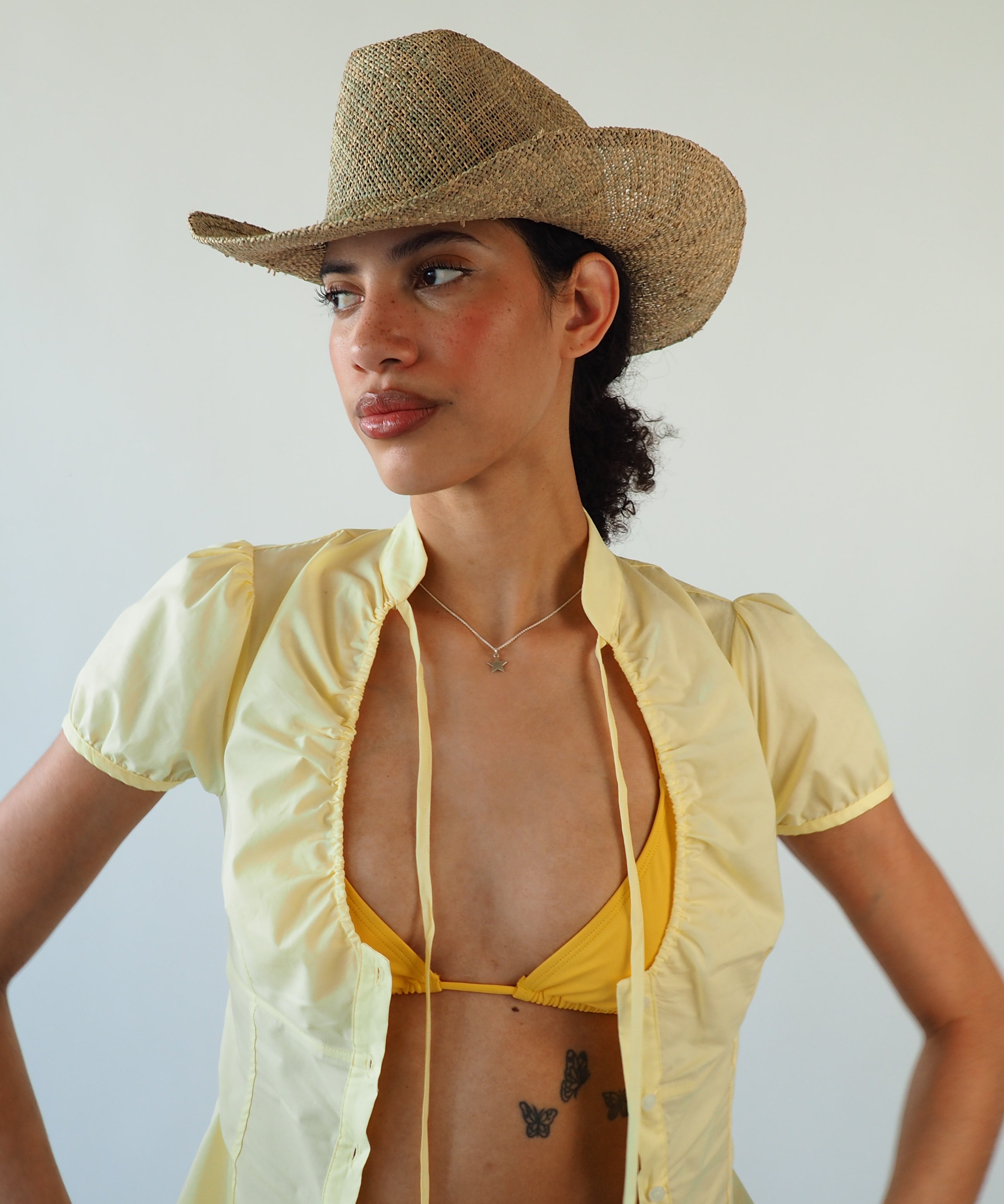 Cowboy Hat in Seagrass - CLYDE