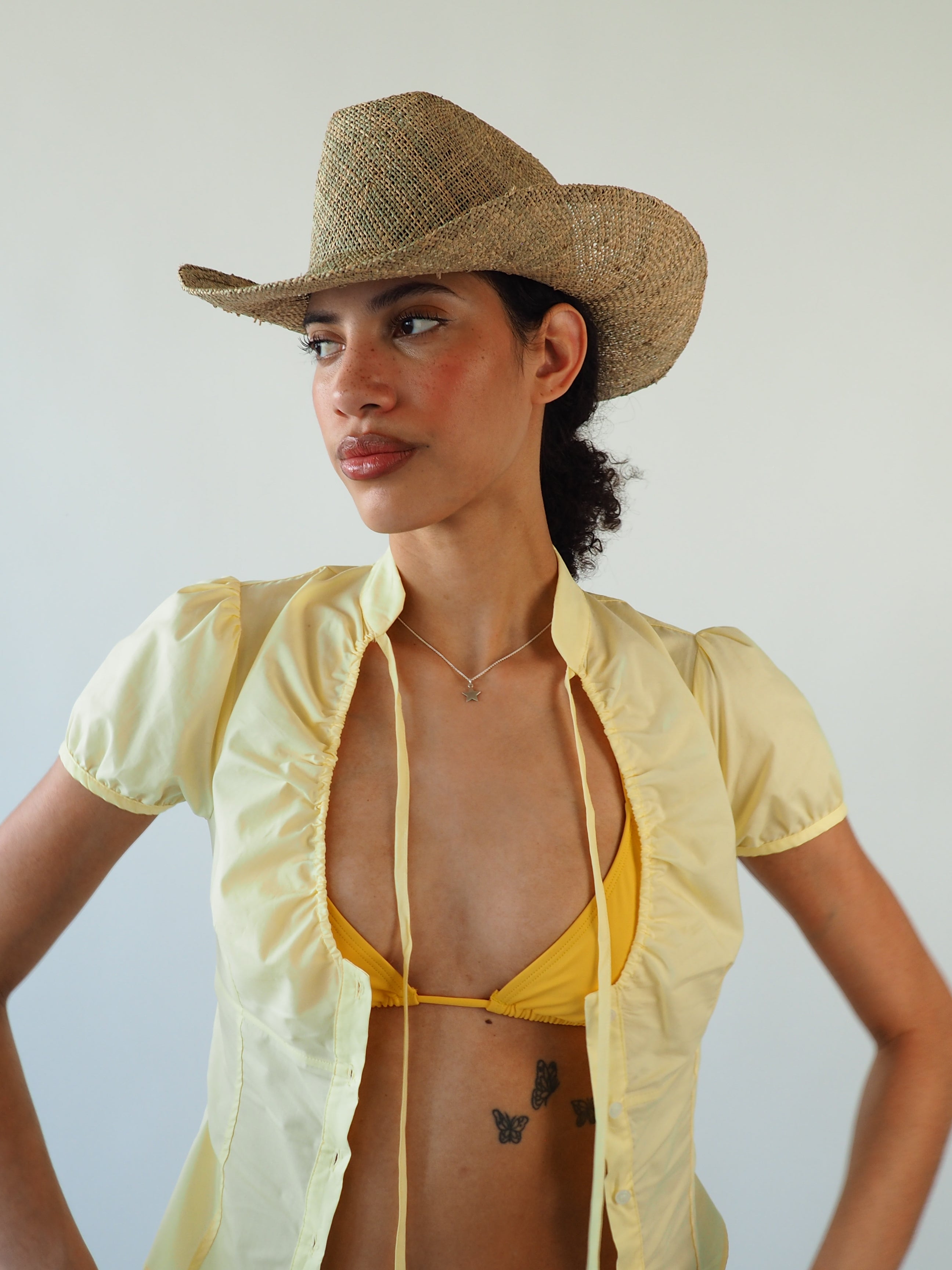 Cowboy Hat in Seagrass - CLYDE