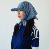 Brim Scarf in Blue Stripe Poplin - CLYDE