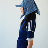 Brim Scarf in Blue Stripe Poplin - CLYDE
