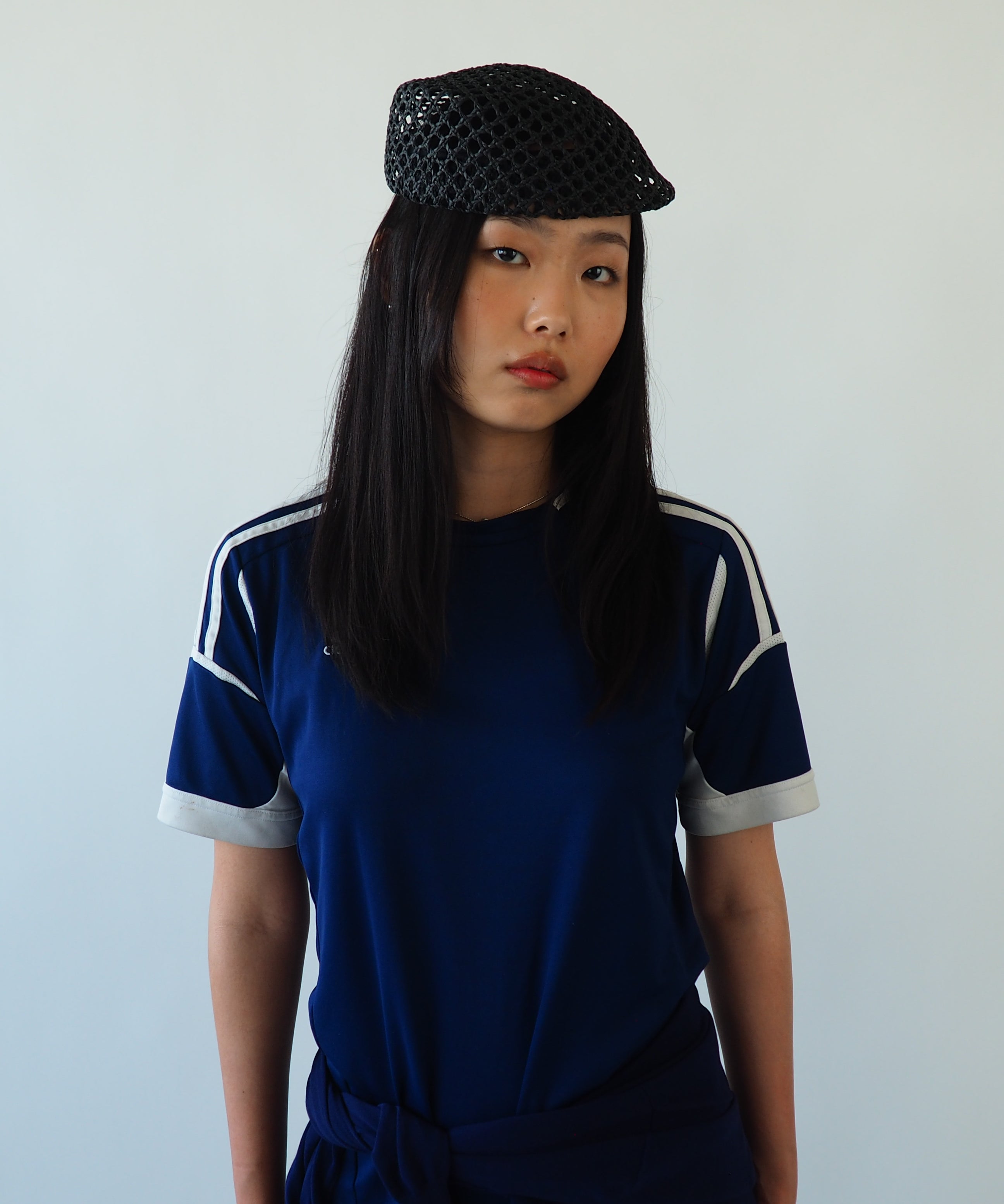Net Beret in Black Toyo - CLYDE