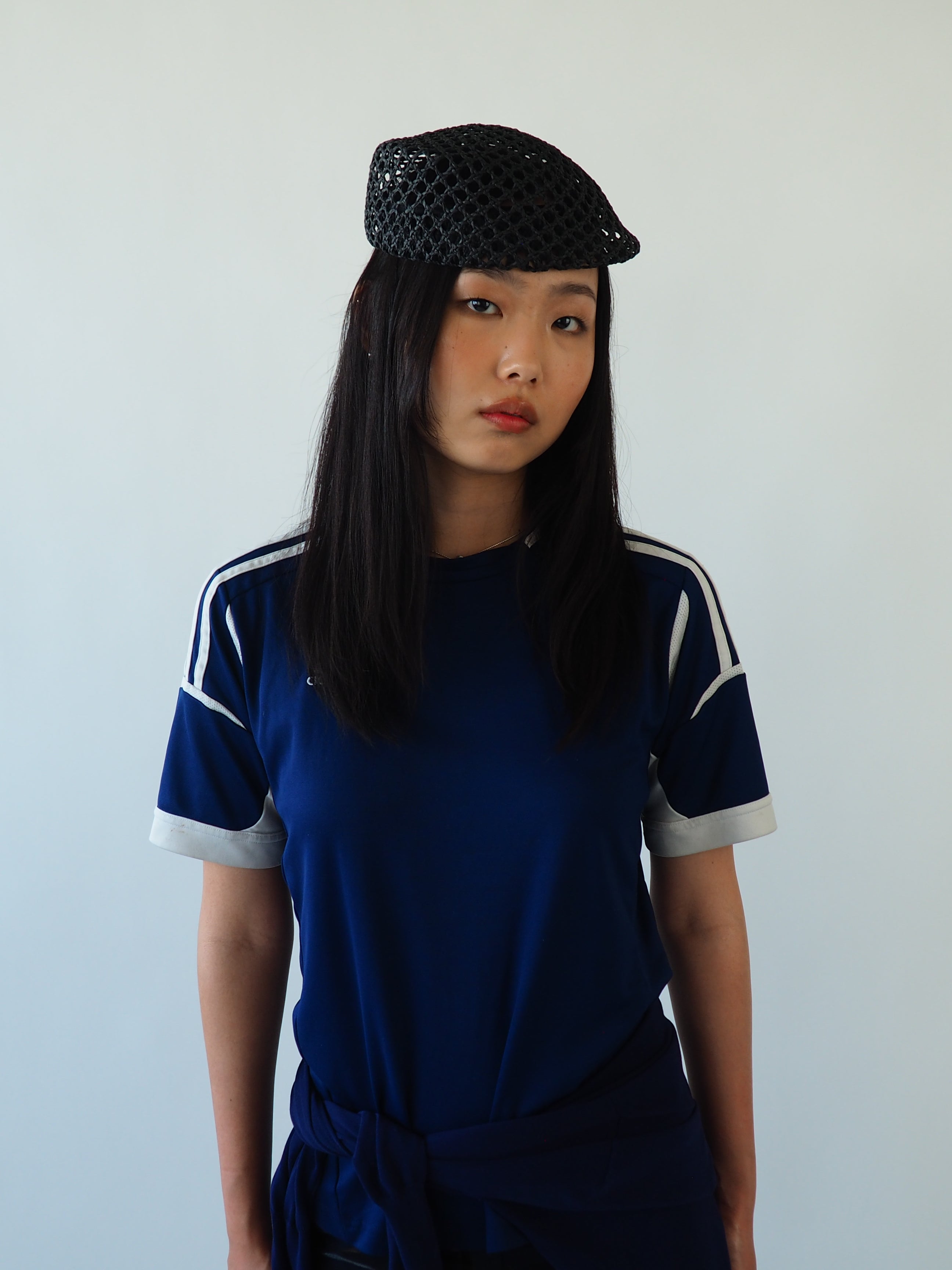 Net Beret in Black Toyo - CLYDE